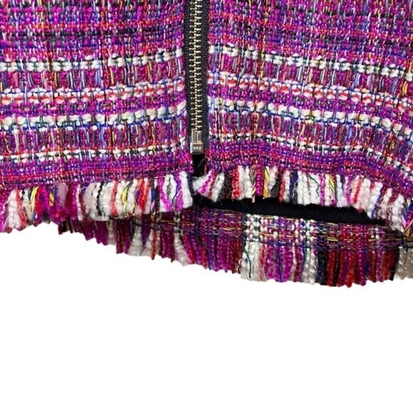 Revolve NBD Pink Preppy old money Barbiecore Tweed Zip Strapless Mini Dress XS - Picture 9 of 14